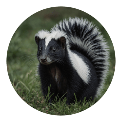 Skunk representing urban wildlife removal services